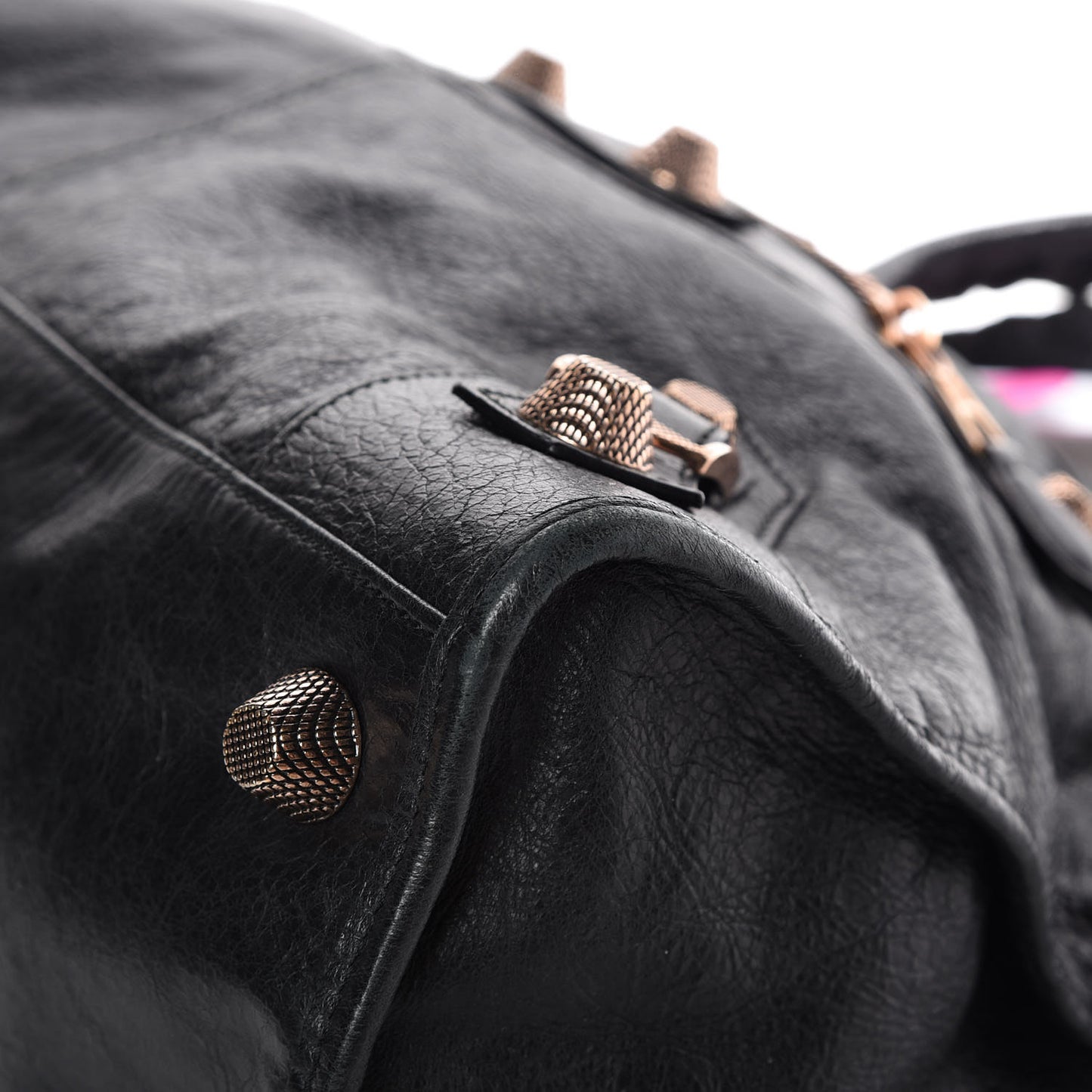 Agneau Giant 21 Rose Gold Hardware Work Black