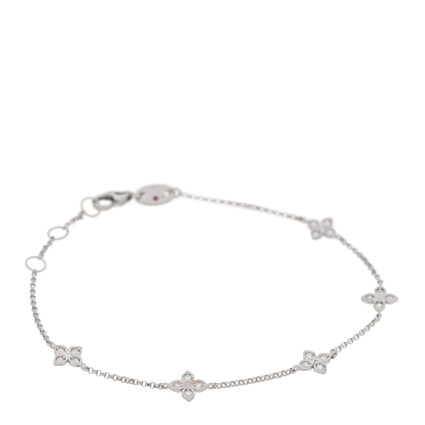 18K White Gold Diamond Verona by the Inch Bracelet
