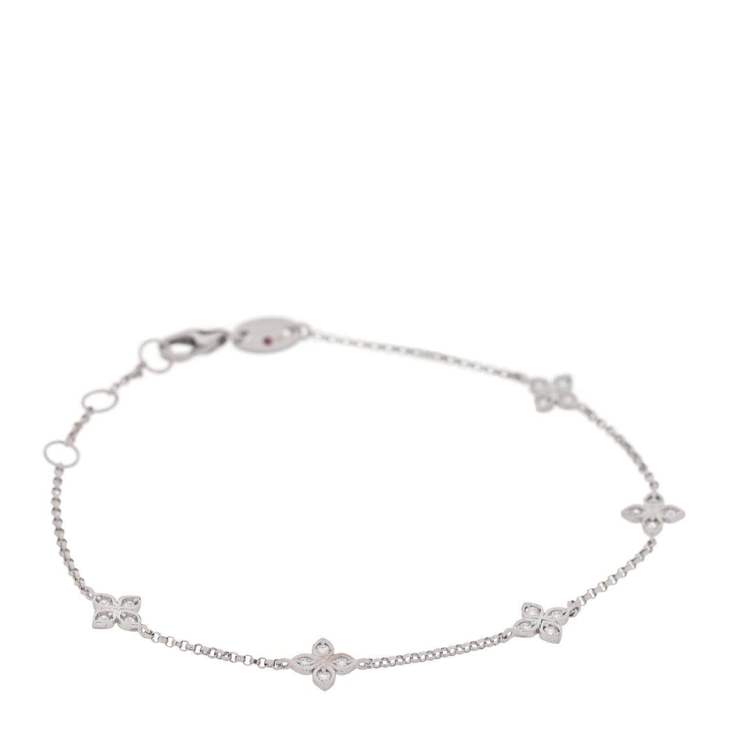Roberto Coin 18K White Gold Diamond Verona by the Inch Bracelet 1 of 5