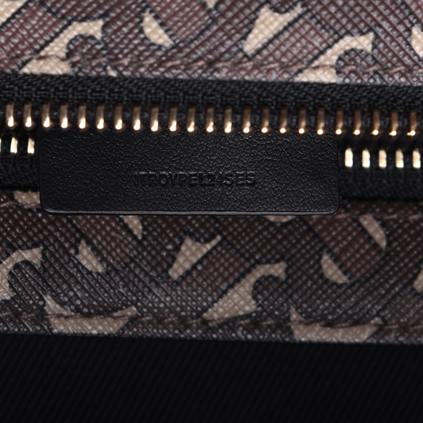 E-Canvas Monogram Stripe Backpack Bridle Brown