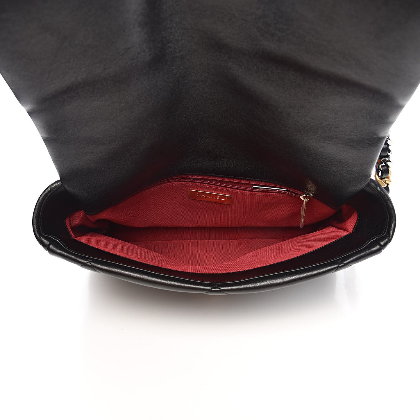 Lambskin Quilted Large 19 Flap Black