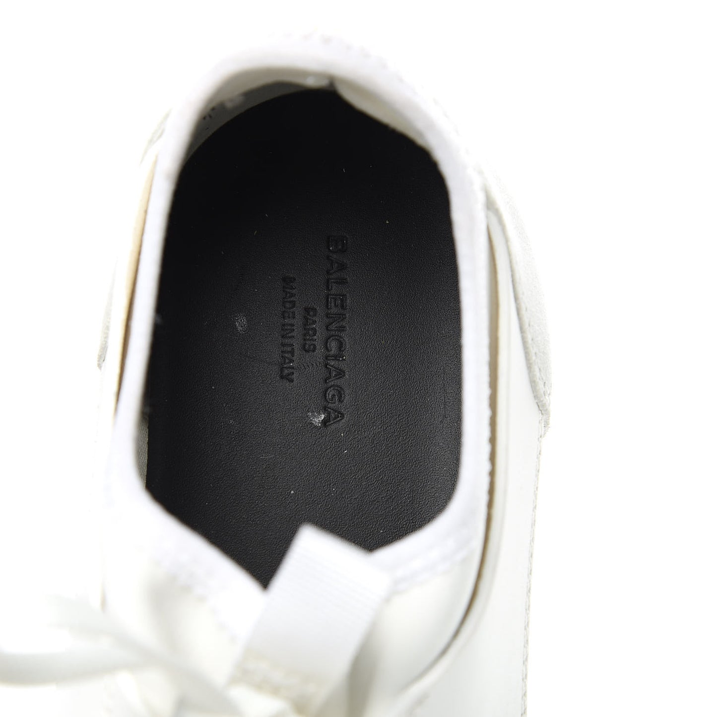 Calfskin Neoprene Mesh Suede Race Runner Sneakers 40 White Black