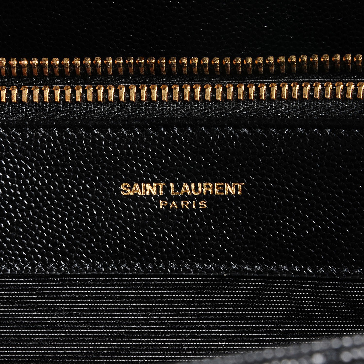 Saint Laurent Grain De Poudre Matelasse Chevron Monogram Shopping Bag Black 8 of 9