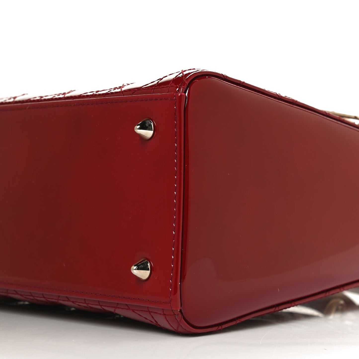 Patent Cannage Medium Lady Dior Red