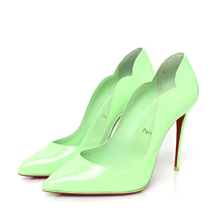 Christian Louboutin Patent Hot Chick 100 Pumps 37.5 Tropique 3 of 7