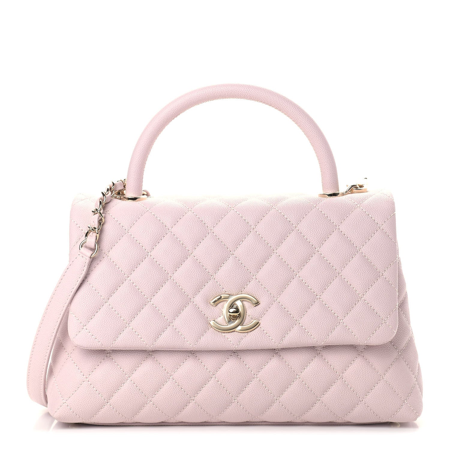 Chanel Caviar Quilted Small Coco Handle Flap Light Pink 1 of 9