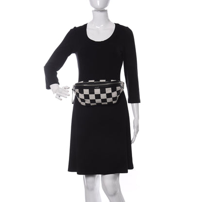 Saint Laurent Canvas Classic Belt Bag Black White 2 of 11