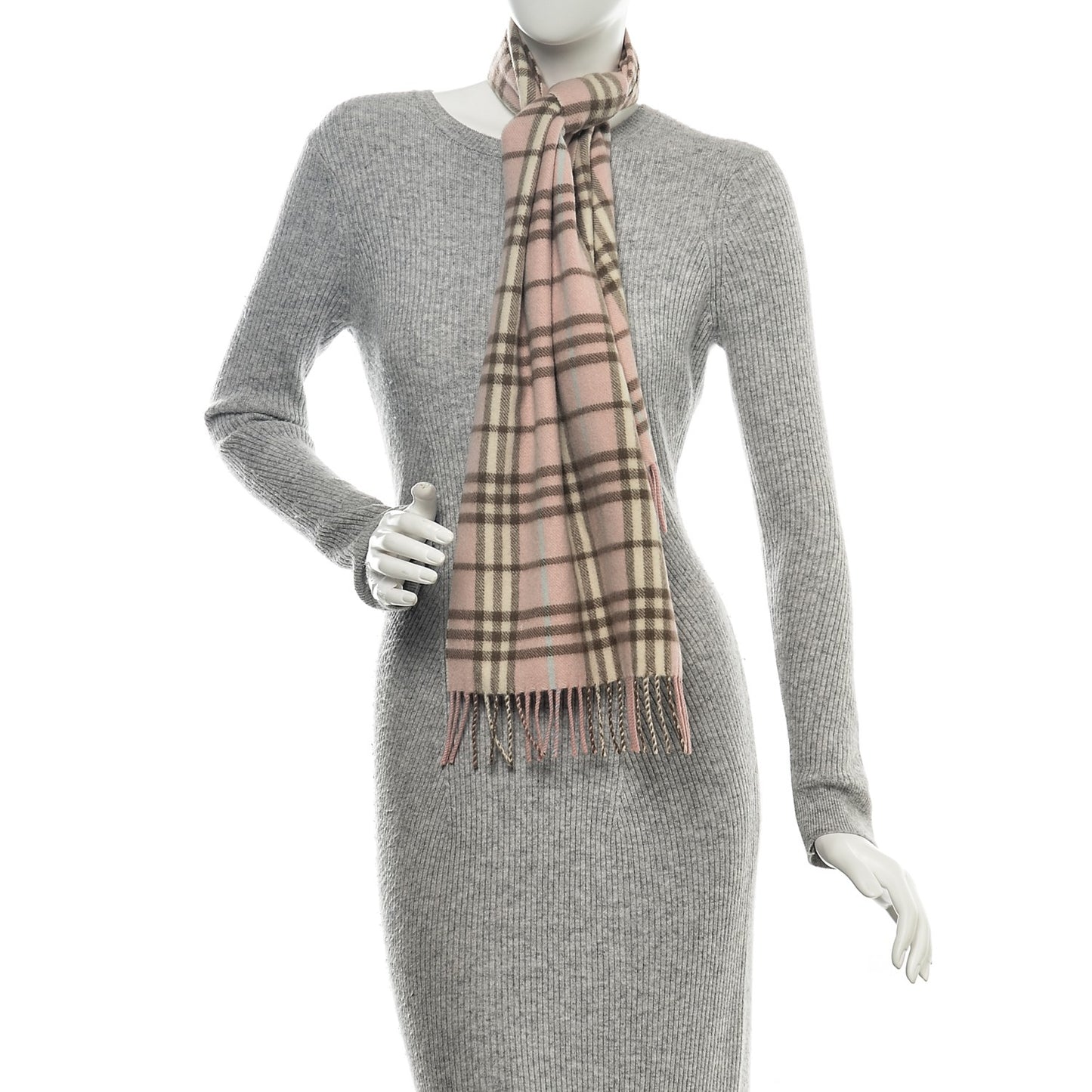 Cashmere Nova Check Scarf Pink