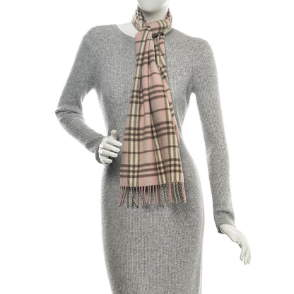 Burberry Cashmere Nova Check Scarf Pink 2 of 4