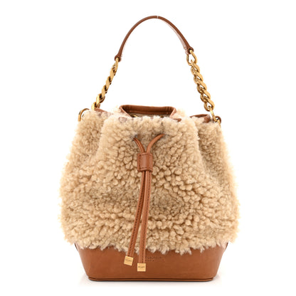 Saint Laurent Shearling Calfskin Small Emmanuelle Bucket Bag Natural Beige Brick 1 of 10