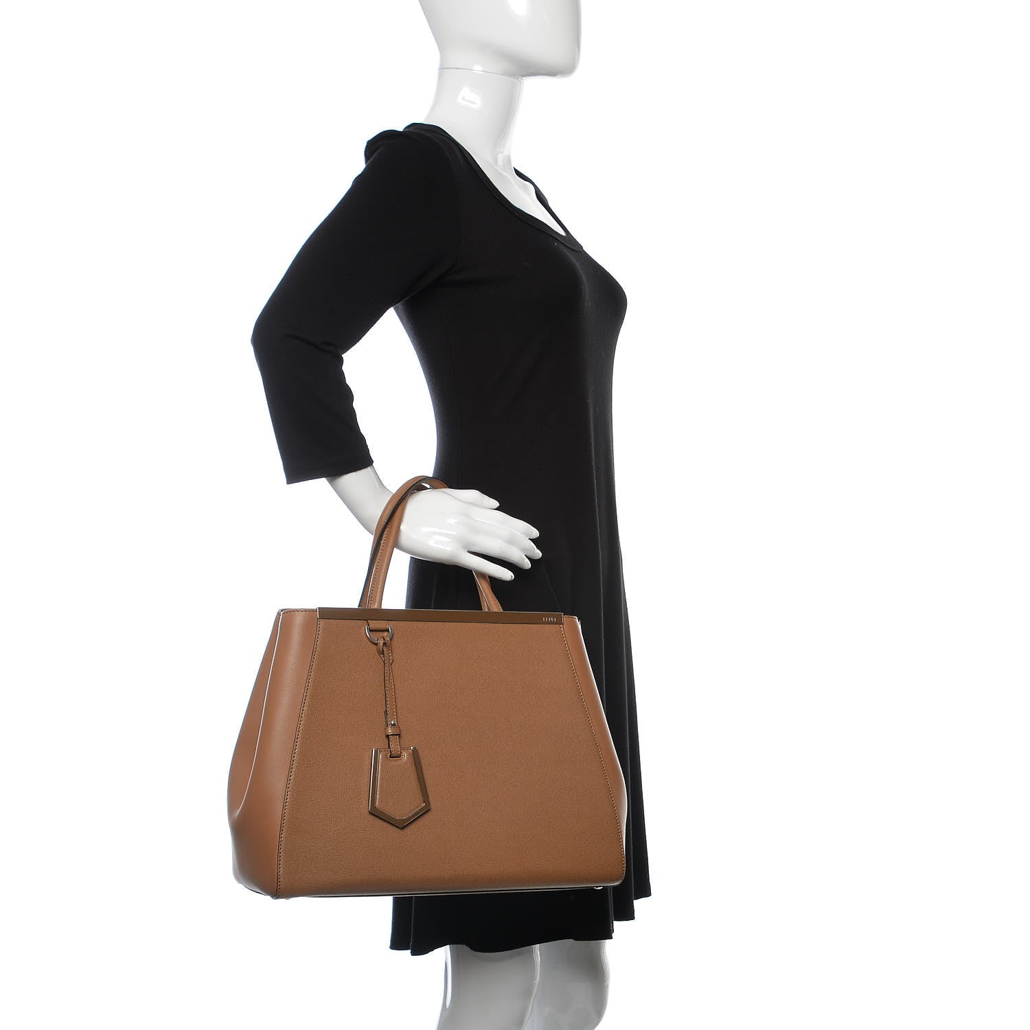 Fendi Vitello Elite Regular 2Jours Tote Orzo 3 of 10