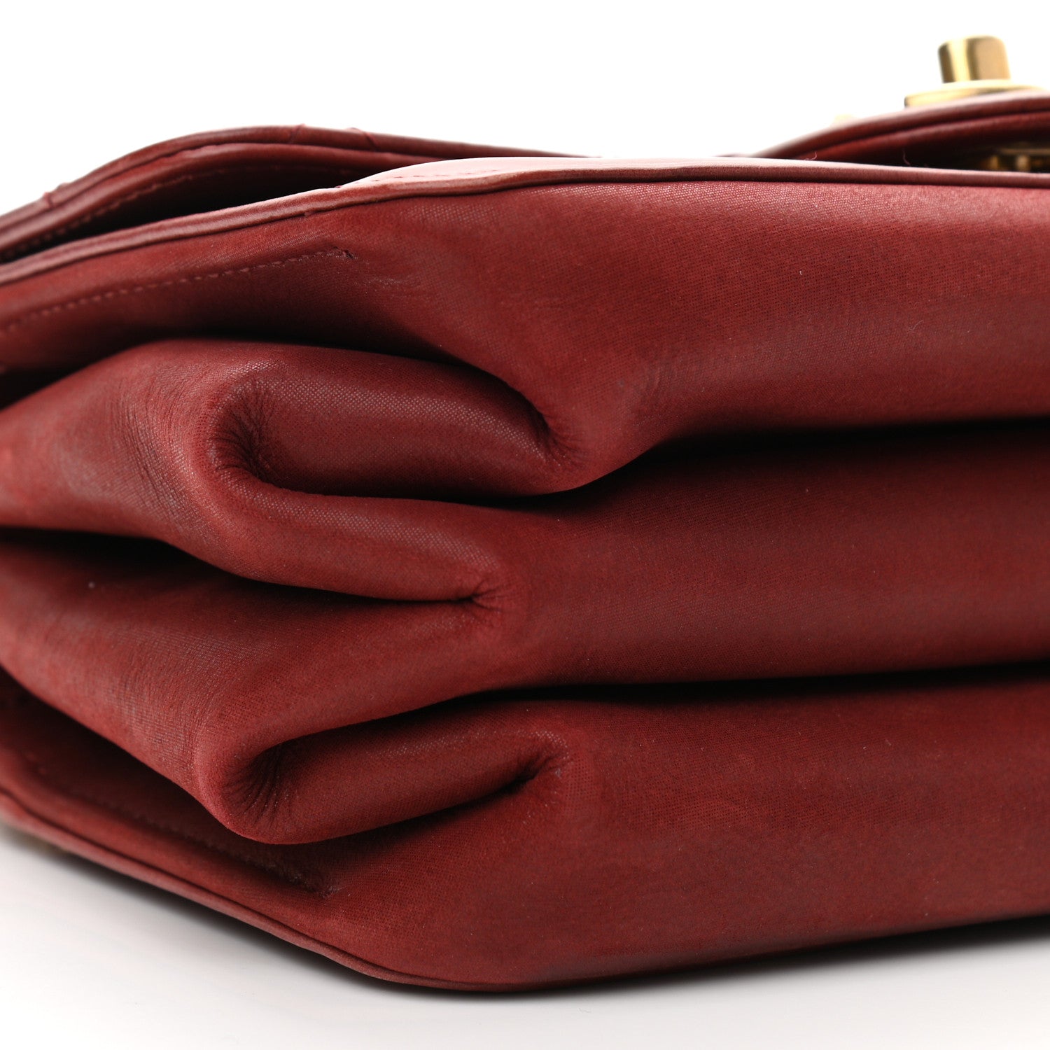 Chanel Iridescent Calfskin Quilted Small Straight Lined Flap Red 9 of 14