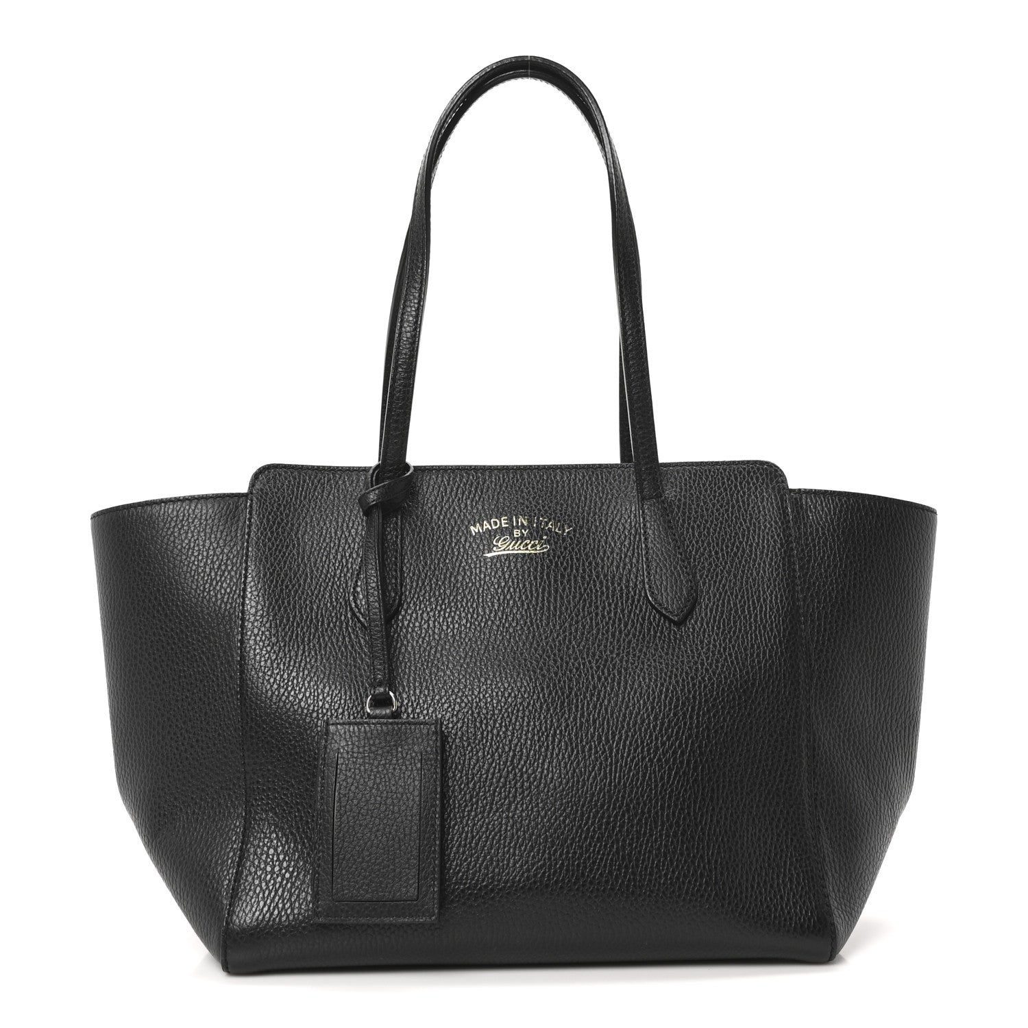 Gucci Pebbled Calfskin Small Swing Tote Black 1 of 9