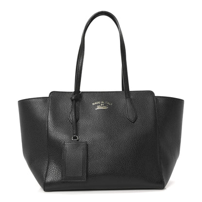 Gucci Pebbled Calfskin Small Swing Tote Black 1 of 9