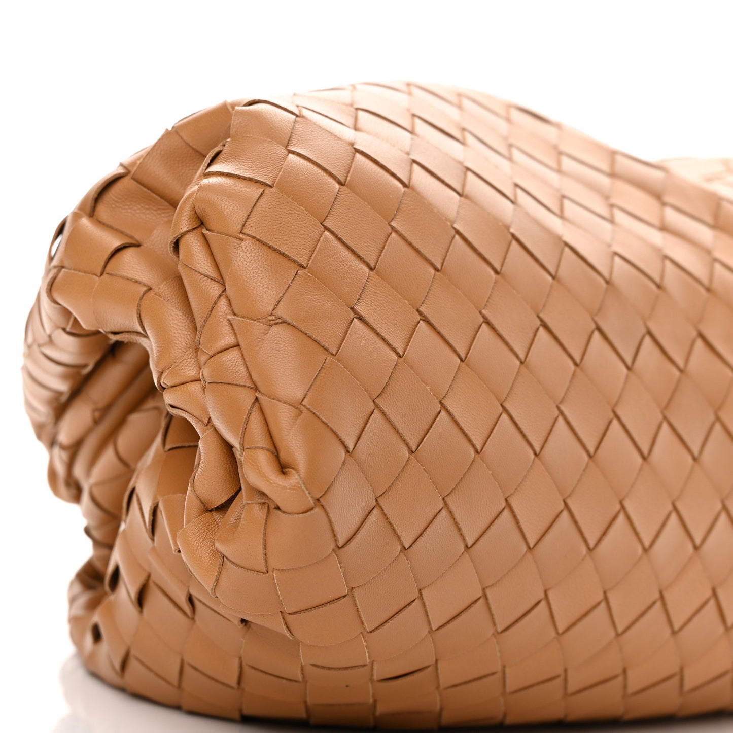 Nappa Maxi Intrecciato The Pouch Oversized Clutch Caramel