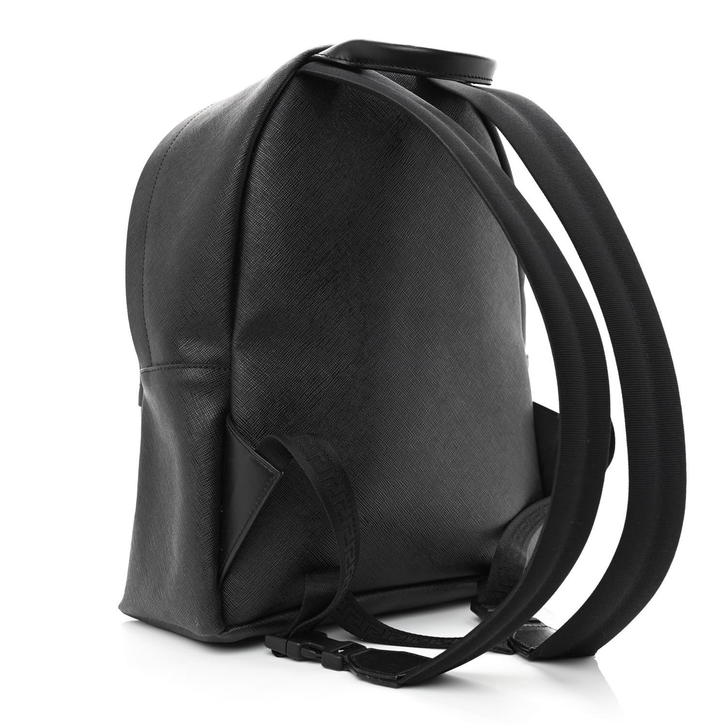 Saffiano Calfskin Medusa Backpack Black