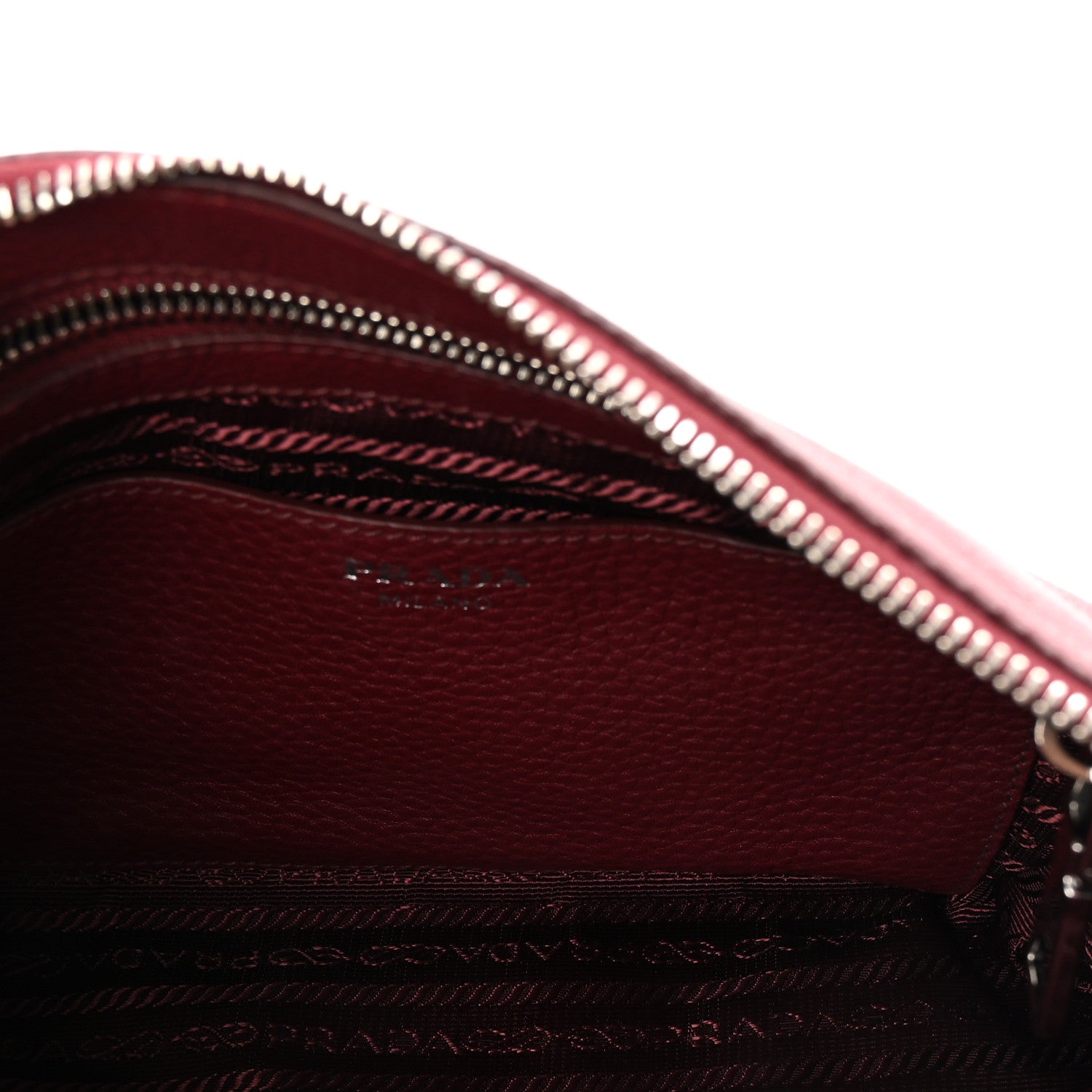 Prada Vitello Daino Crossbody Bag Cerise 5 of 9
