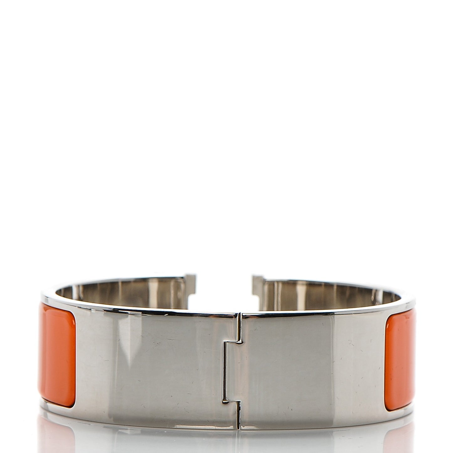 Enamel Wide Clic Clac H Bracelet GM Orange Fruite