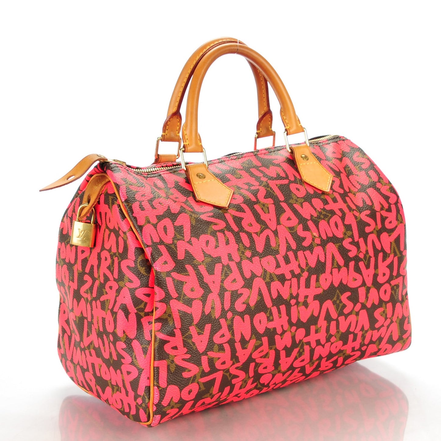 Monogram Graffiti Speedy 30 Fuchsia