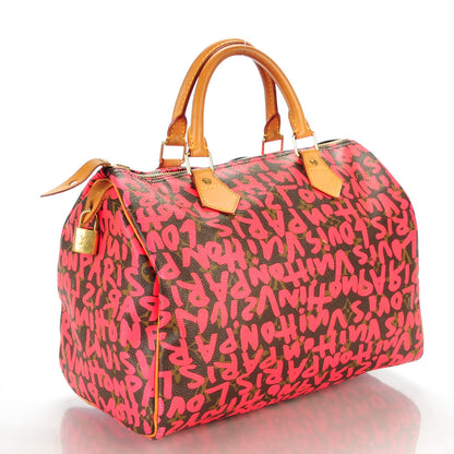 Louis Vuitton Monogram Graffiti Speedy 30 Fuchsia 3 of 8