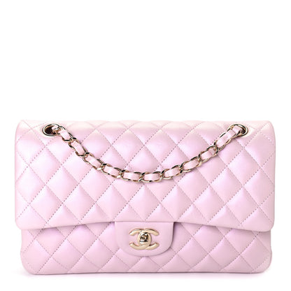 Chanel Iridescent Calfskin Quilted Medium Double Flap Light Pink 1 of 4