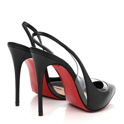 Christian Louboutin Calfskin Zarli PVC Optisexy 100 Pumps 36.5 Black 4 of 9