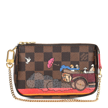 Louis Vuitton Damier Ebene 2015 Christmas Animation Mini Pochette Accessories 1 of 9