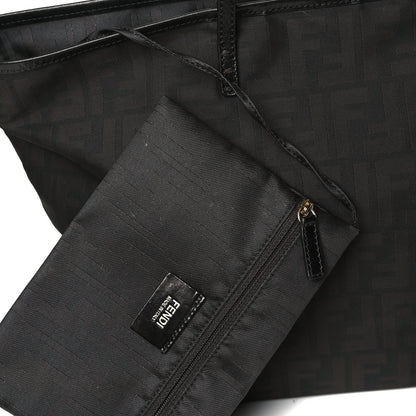 Fendi Nylon Zucca Medium Roll Tote Tobacco 18 of 22