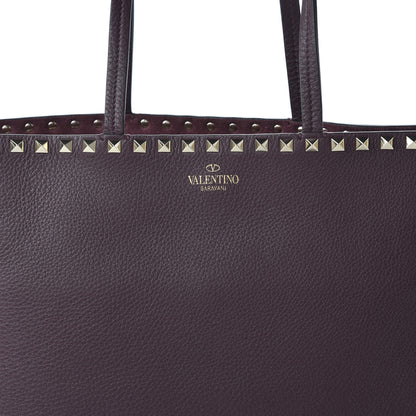 Valentino Garavani Grained Calfskin Small Rockstud Shoulder Tote Rubin 9 of 9
