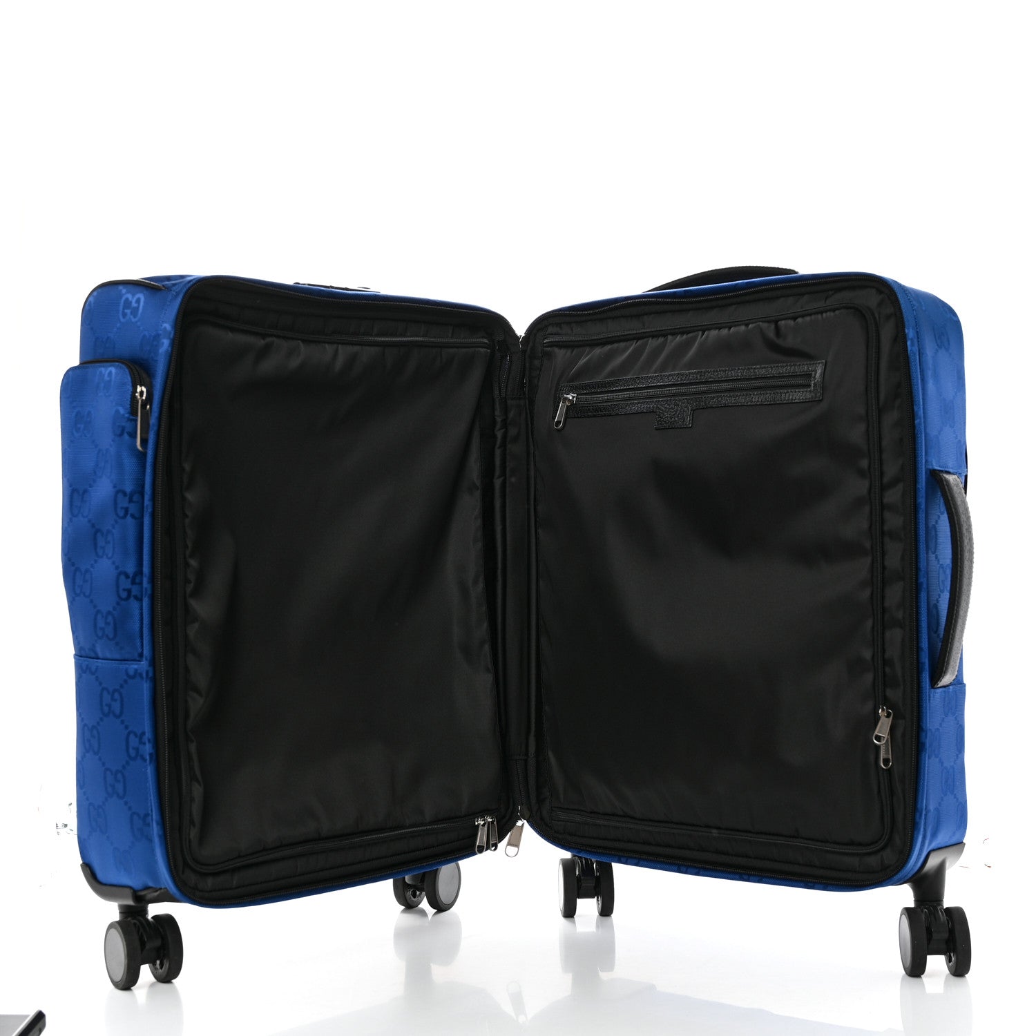 Gucci Econyl Nylon Monogram Off The Grid Suitcase Guilted Blue Black 4 of 11