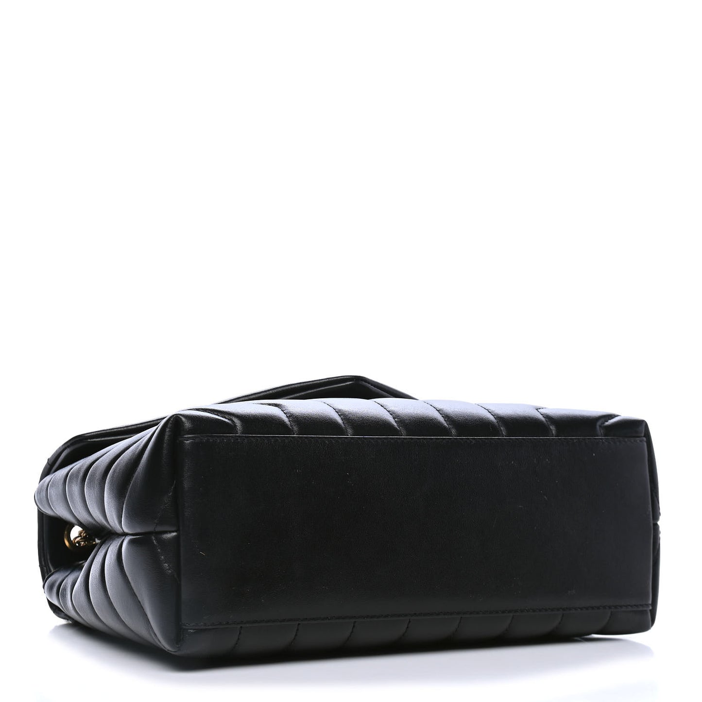 Calfskin Y Quilted Monogram Small Loulou Chain Satchel Black