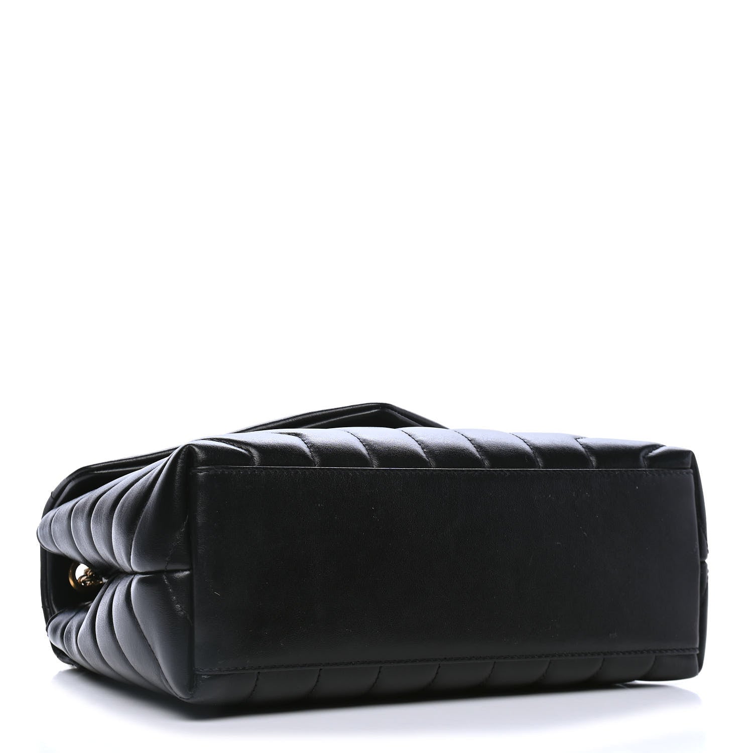 Saint Laurent Calfskin Y Quilted Monogram Small Loulou Chain Satchel Black 3 of 4