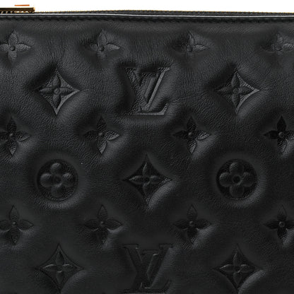 Louis Vuitton Lambskin Embossed Monogram Coussin BB Black 7 of 9