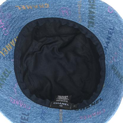 Chanel Denim Mood Cloche Bucket Hat S Blue 7 of 8