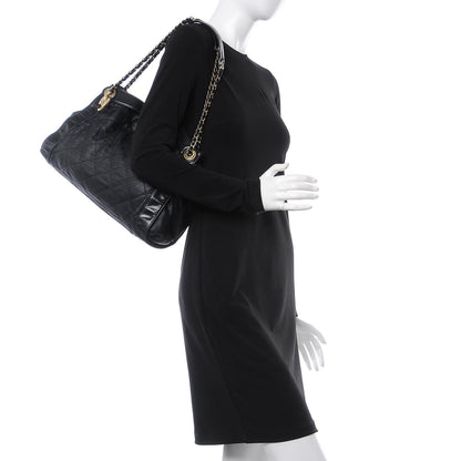 Chanel Calfskin Quilted Small In The Mix Shopping Tote Black 2 of 7