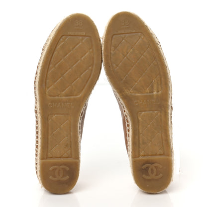 Chanel Lambskin CC Espadrilles 38 Light Brown 5 of 8