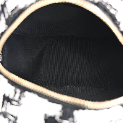 Chanel Tweed Quilted Round Clutch With Chain Black Ecru White 6 of 11