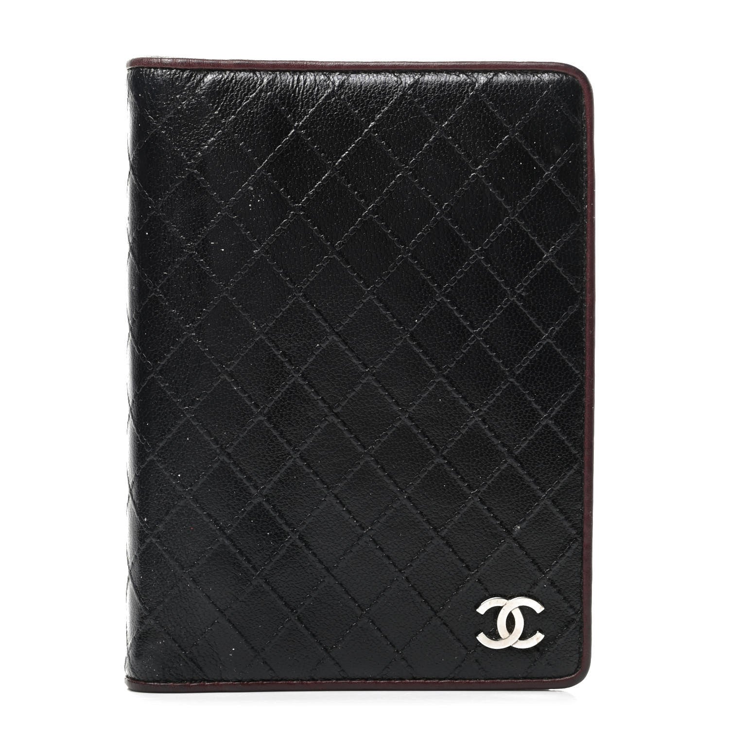 Chanel Glazed Calfskin Diamond Stitched Agenda Cover Black 1 of 7