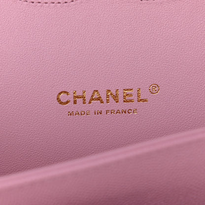 Chanel Caviar Quilted Maxi Double Flap Pink 6 of 10