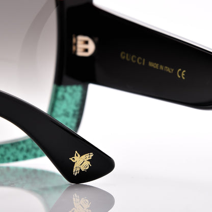 Gucci Square Frame GG0083S Sunglasses Glitter Red Black Green 8 of 8