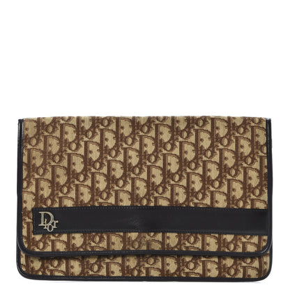 Christian Dior Monogram Flap Clutch Brown 1 of 8