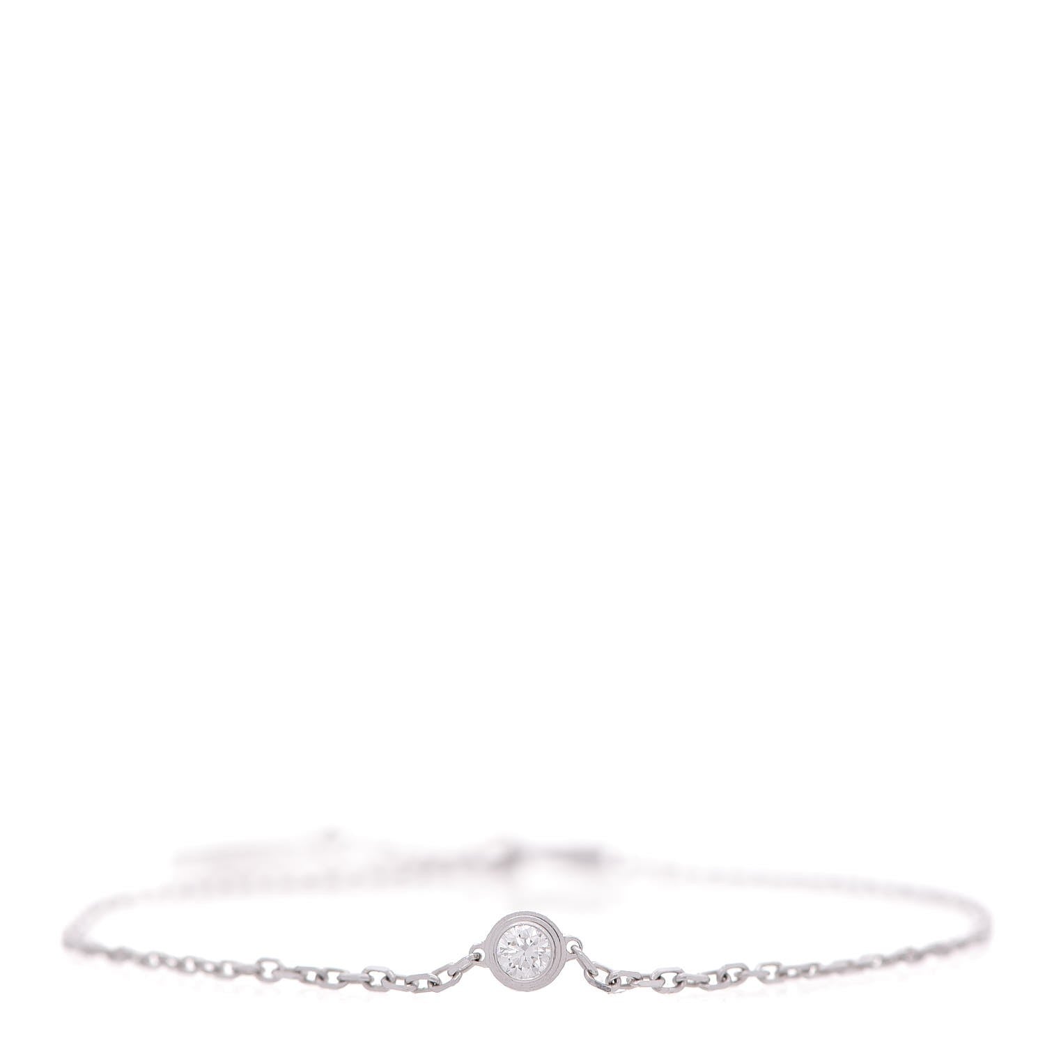 Cartier 18K White Gold Diamond SM D'Amour Bracelet 1 of 6