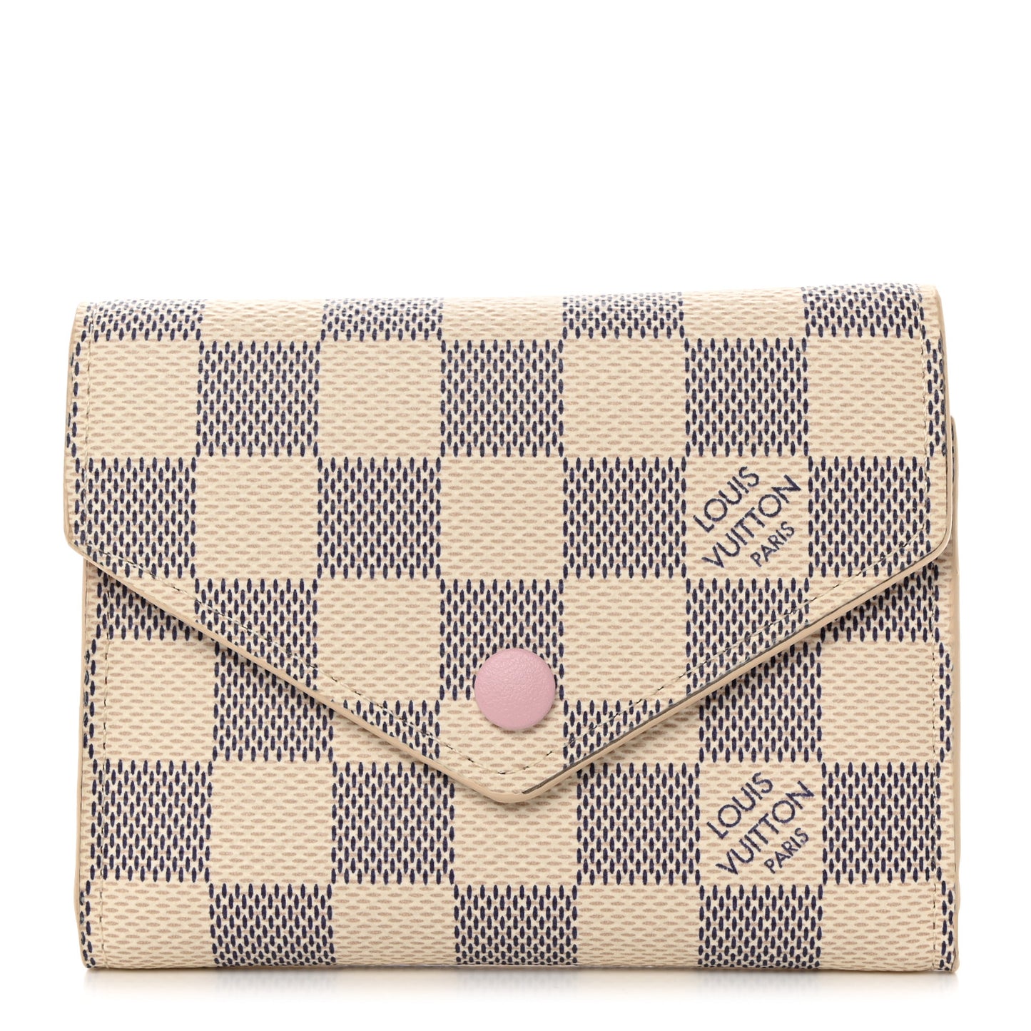 Damier Azur Victorine Wallet Rose Ballerine