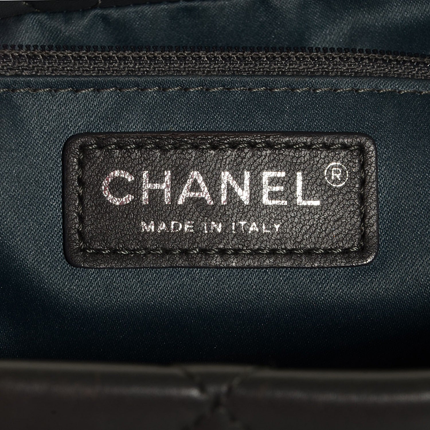 Chanel Lambskin Quilted Small Coco Loop Tote Grey 6 of 7