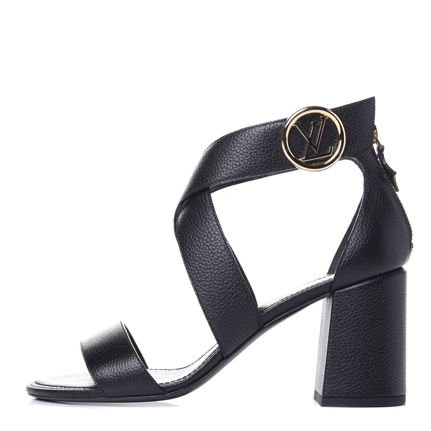 Calfskin Horizon Sandals 40 Black