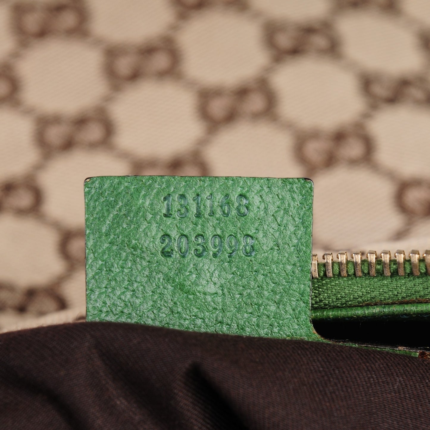 Monogram Web Bamboo Ring Hobo Green