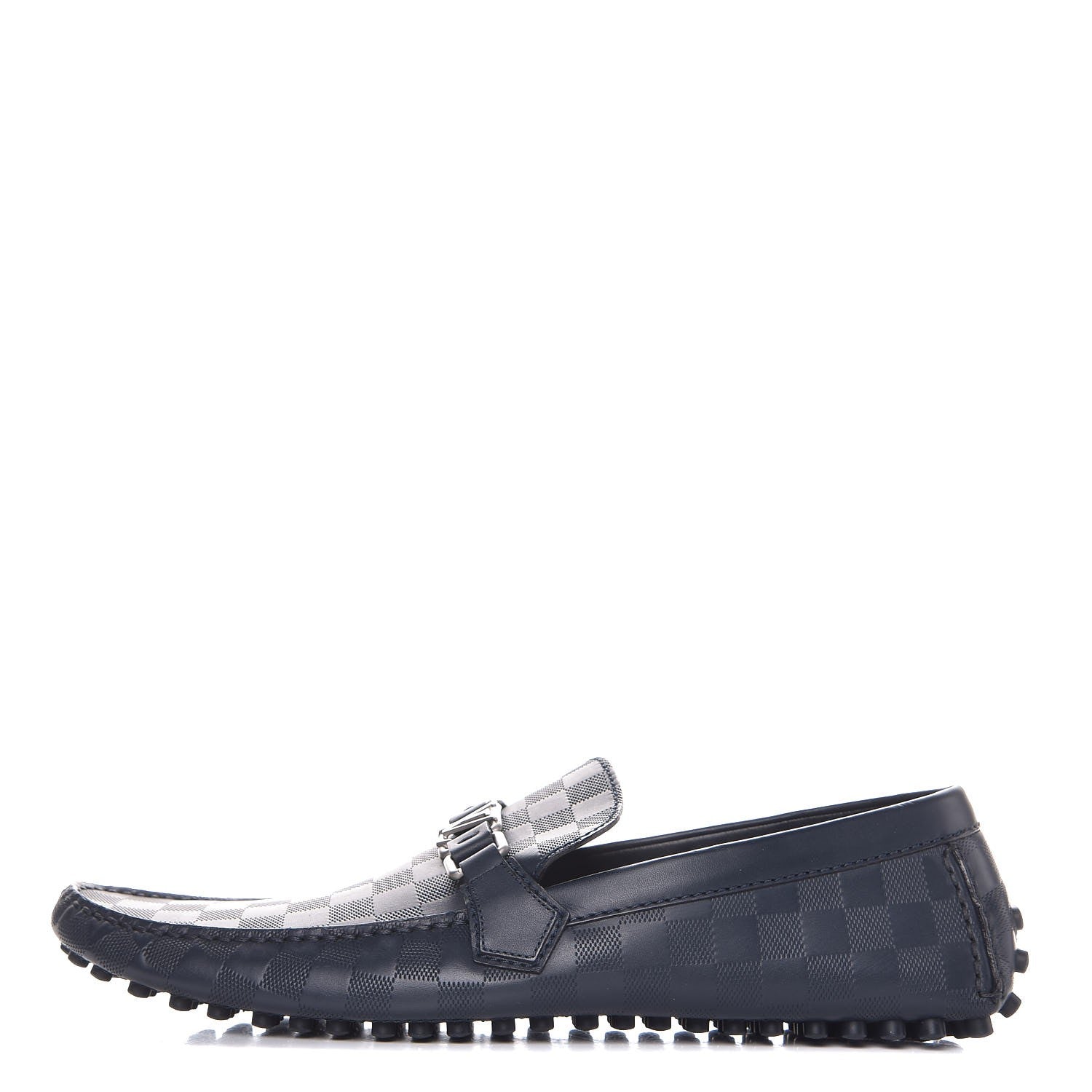 Louis Vuitton Men's Damier Infini Hockenheim Moccasin Loafers 13 Cosmos 1 of 8
