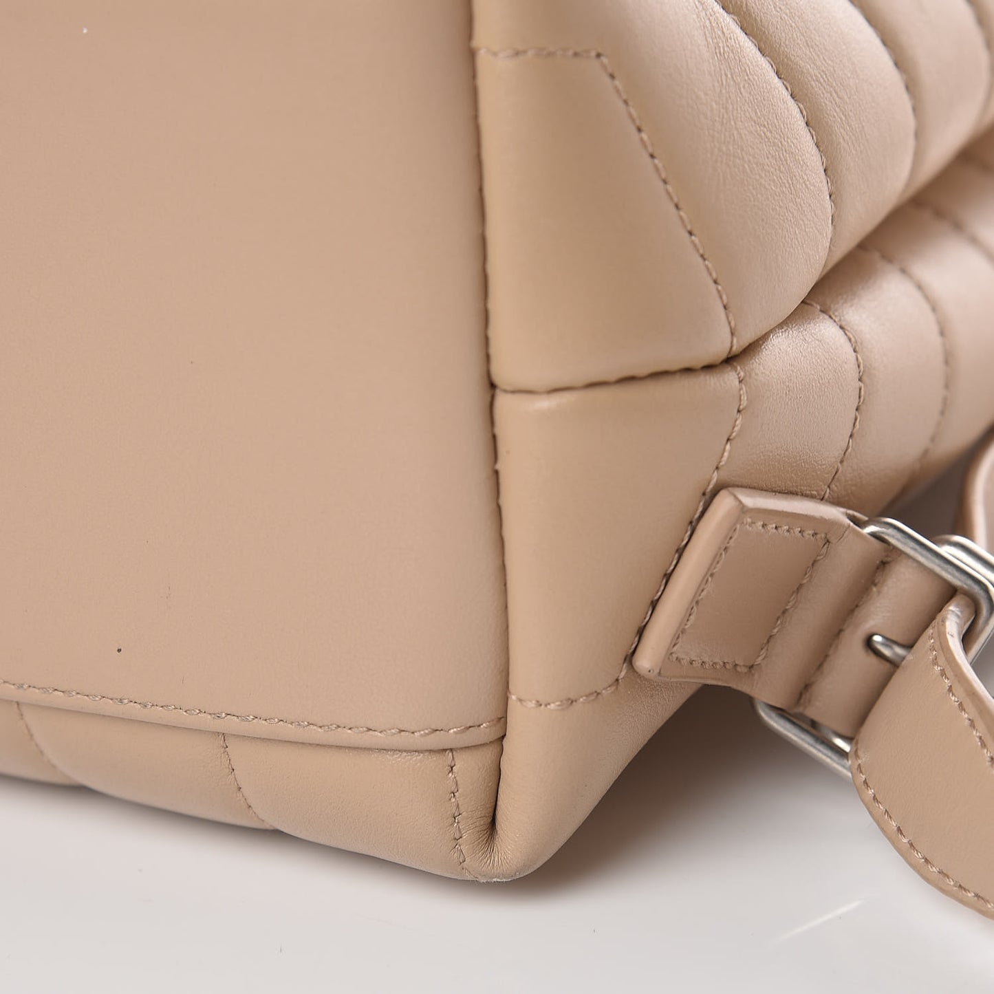 Calfskin Y Quilted Monogram Small Loulou Backpack Nude Powder