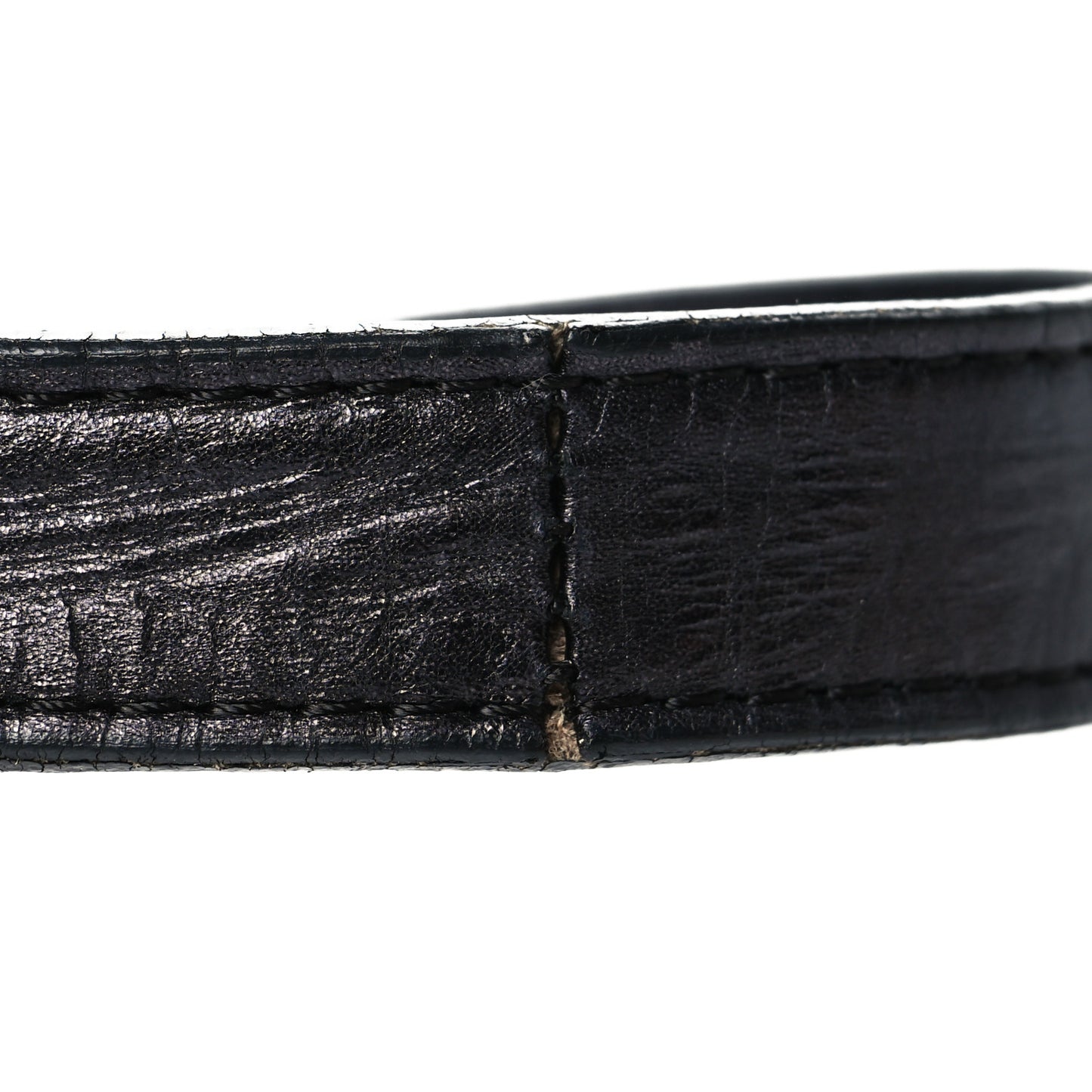 Glazed Aged Calfskin Quilted 2.55 Reissue Flap Belt Bag Clutch Black