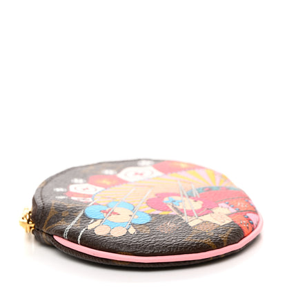Louis Vuitton Monogram 2020 Christmas Animation Swing Ride Round Coin Purse Pink Poppy 4 of 7